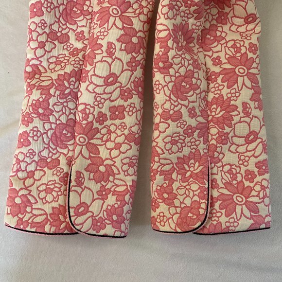 Ann Taylor Loft Pink Retro Flower Print Blazer Jacket size 4 - Picture 13 of 15